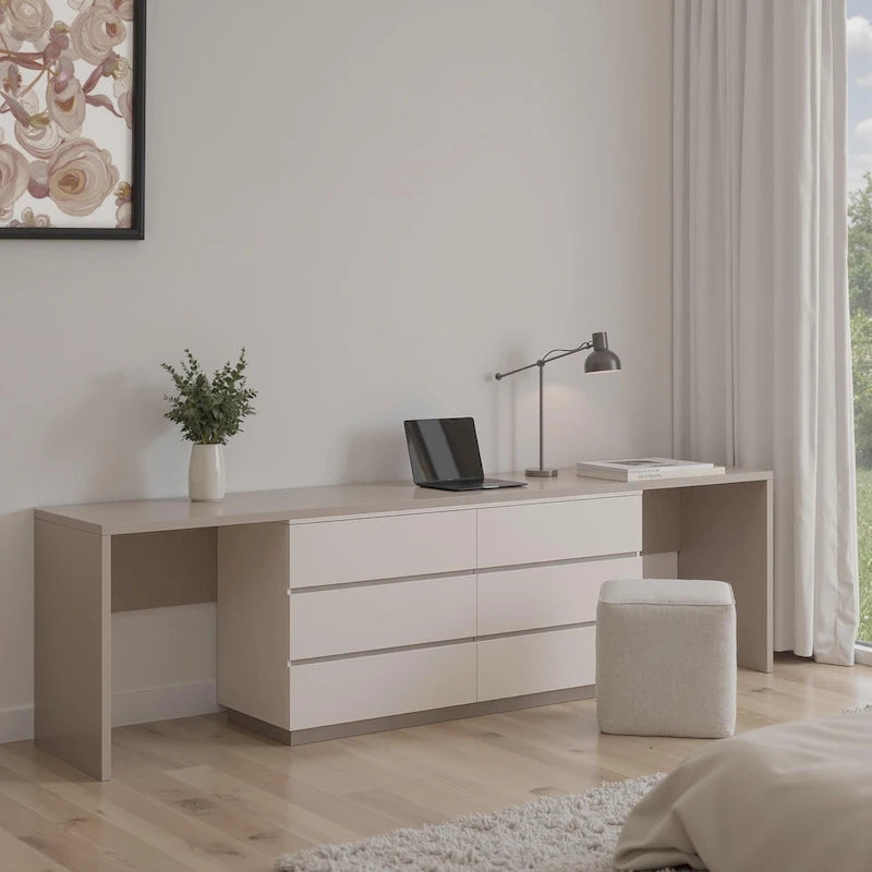 144.26 Erweiterbarer Schreibtisch für das Homeoffice mit 6 Schubladen