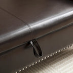 Velvet Rectangular Storage Ottoman Sofa Stool Bench