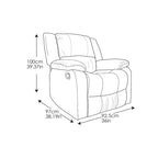 Fauteuil inclinable manuel en similicuir