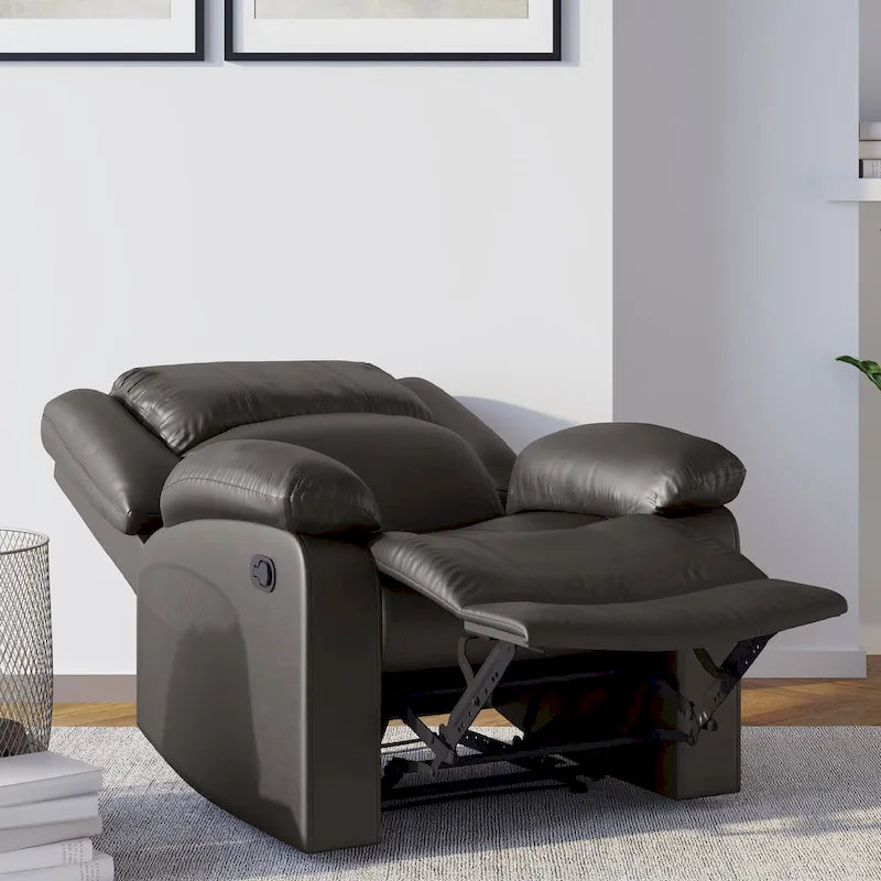 Fauteuil inclinable manuel en similicuir