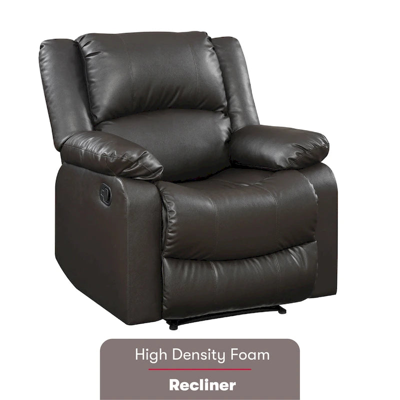 Fauteuil inclinable manuel en similicuir