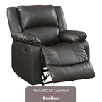 Fauteuil inclinable manuel en similicuir