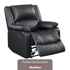Fauteuil inclinable manuel en similicuir