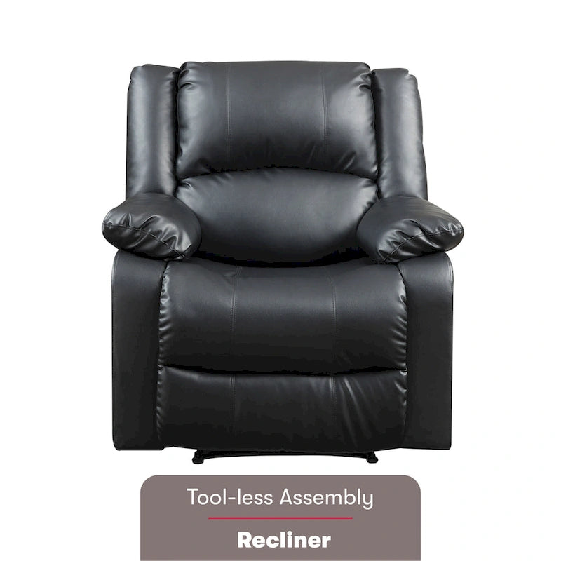 Fauteuil inclinable manuel en similicuir