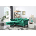 Aksamitna sofa Hollywood z odwracalnym szezlongiem