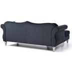 Aksamitna sofa Hollywood z odwracalnym szezlongiem