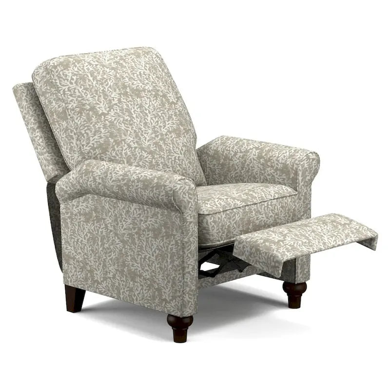 Taupe-korallenfarbener Push-Back-Liegesessel