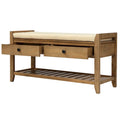 Aufbewahrungsbank für den Eingangsbereich mit gepolsterter Sitzfläche und Schubladen - 39L x 14W x 19.8H