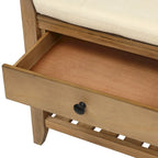Aufbewahrungsbank für den Eingangsbereich mit gepolsterter Sitzfläche und Schubladen - 39L x 14W x 19.8H