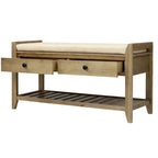 Aufbewahrungsbank für den Eingangsbereich mit gepolsterter Sitzfläche und Schubladen - 39L x 14W x 19.8H