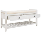 Aufbewahrungsbank für den Eingangsbereich mit gepolsterter Sitzfläche und Schubladen - 39L x 14W x 19.8H