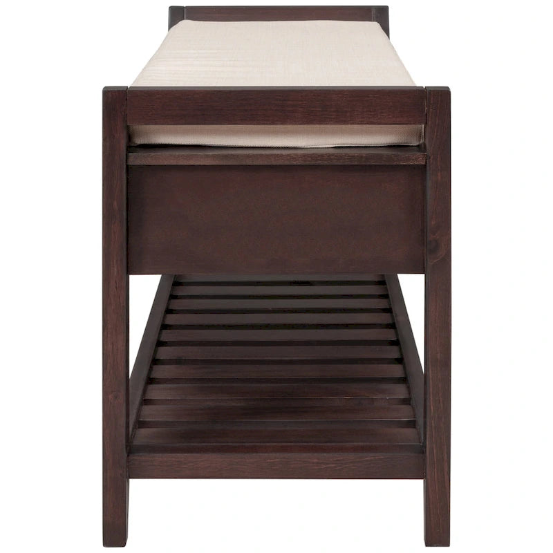 Aufbewahrungsbank für den Eingangsbereich mit gepolsterter Sitzfläche und Schubladen - 39L x 14W x 19.8H