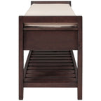 Aufbewahrungsbank für den Eingangsbereich mit gepolsterter Sitzfläche und Schubladen - 39L x 14W x 19.8H