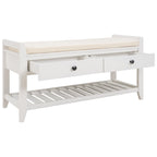 Aufbewahrungsbank für den Eingangsbereich mit gepolsterter Sitzfläche und Schubladen - 39L x 14W x 19.8H
