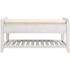 Aufbewahrungsbank für den Eingangsbereich mit gepolsterter Sitzfläche und Schubladen - 39L x 14W x 19.8H