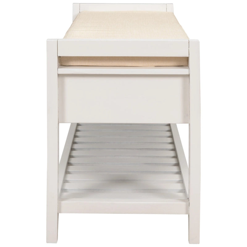 Aufbewahrungsbank für den Eingangsbereich mit gepolsterter Sitzfläche und Schubladen - 39L x 14W x 19.8H