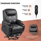 Elektrischer Aufstehsessel aus Kunstleder mit Massagefunktion
