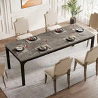 Table à manger pour 6 à 8 personnes, table rectangulaire de cuisine et de salle à manger de 78 pouces de long