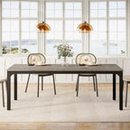 Table à manger pour 6 à 8 personnes, table rectangulaire de cuisine et de salle à manger de 78 pouces de long