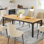 Table à manger pour 6 à 8 personnes, table rectangulaire de cuisine et de salle à manger de 78 pouces de long
