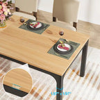 Table à manger pour 6 à 8 personnes, table rectangulaire de cuisine et de salle à manger de 78 pouces de long