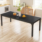 Table à manger pour 6 à 8 personnes, table rectangulaire de cuisine et de salle à manger de 78 pouces de long