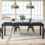 Table à manger pour 6 à 8 personnes, table rectangulaire de cuisine et de salle à manger de 78 pouces de long