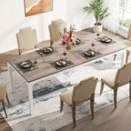 Table à manger pour 6 à 8 personnes, table rectangulaire de cuisine et de salle à manger de 78 pouces de long