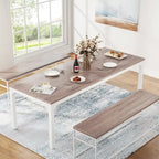 Table à manger pour 6 à 8 personnes, table rectangulaire de cuisine et de salle à manger de 78 pouces de long