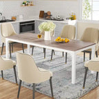 Table à manger pour 6 à 8 personnes, table rectangulaire de cuisine et de salle à manger de 78 pouces de long