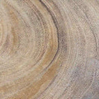 Tavolino decorativo piccolo in legno massello tagliato trasversalmente con base a forma di ramo