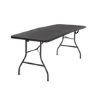 Opvouwbare tafel van 6 ft. voor binnen en buiten, in tweeën te vouwen, van geblazen kunststof