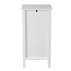 White with Black Hardware MDF Wood 1-Door and 1-Drawer Storage Cabinet - 32.1 H - 32.1 H x 15.1 W x 11.8 D