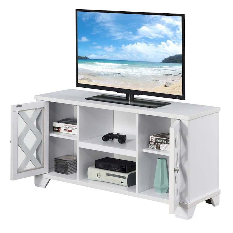 TV-Schrank mit Stauraumschränken und Regalen für Fernseher bis zu 55 Zoll