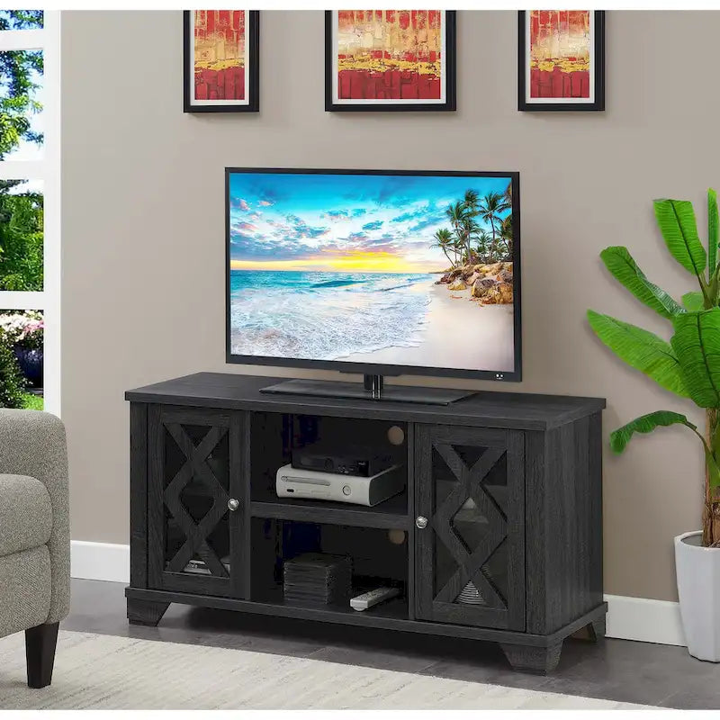 TV-Schrank mit Stauraumschränken und Regalen für Fernseher bis zu 55 Zoll