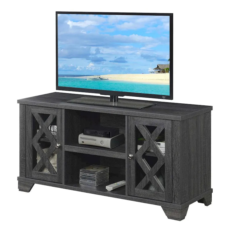 TV-Schrank mit Stauraumschränken und Regalen für Fernseher bis zu 55 Zoll