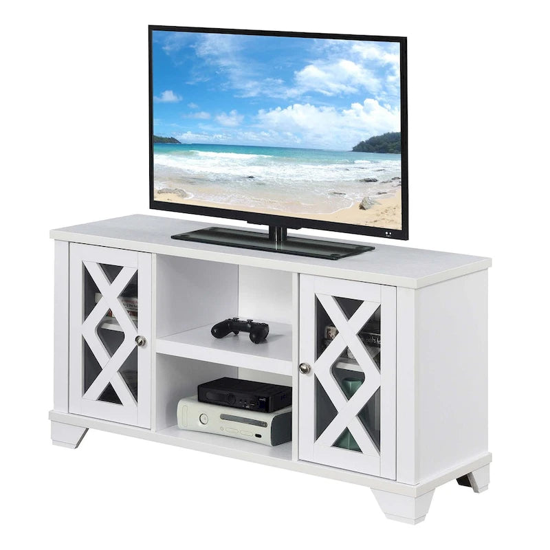 TV-Schrank mit Stauraumschränken und Regalen für Fernseher bis zu 55 Zoll
