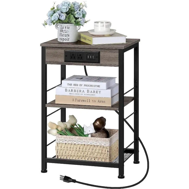 Nightstand with Charging Station