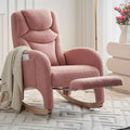 Schaukelstuhl aus Stoff fürs Kinderzimmer mit verstellbarer Fußstütze