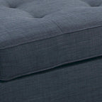 Pouf cocktail en tissu Dorris bleu