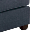 Pouf cocktail en tissu Dorris bleu