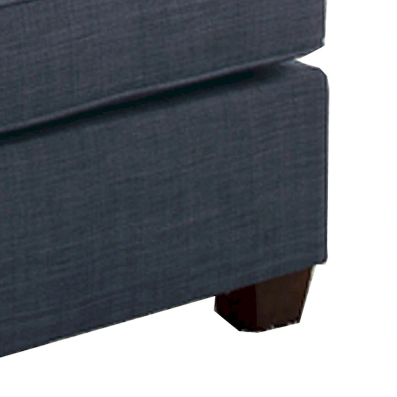 Cocktailhocker aus blauem Dorris-Stoff