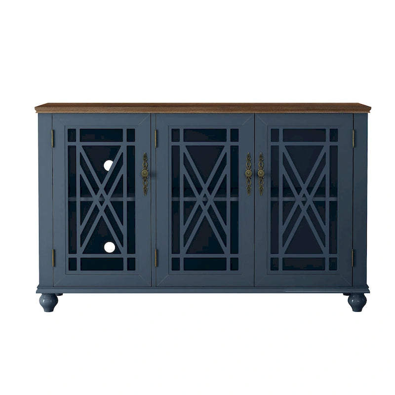 55 Zoll Küchenschrank im Vintage-Stil, Buffet- und Sideboard-Schrank - 55 Zoll Breite