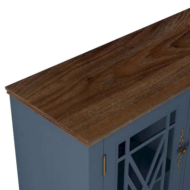 55 Zoll Küchenschrank im Vintage-Stil, Buffet- und Sideboard-Schrank - 55 Zoll Breite