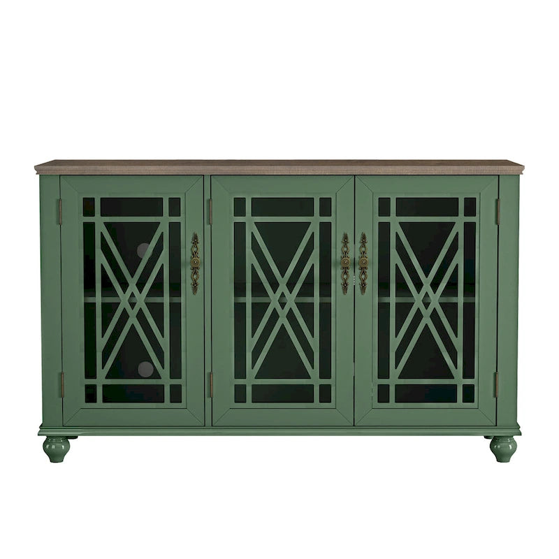 55 Zoll Küchenschrank im Vintage-Stil, Buffet- und Sideboard-Schrank - 55 Zoll Breite