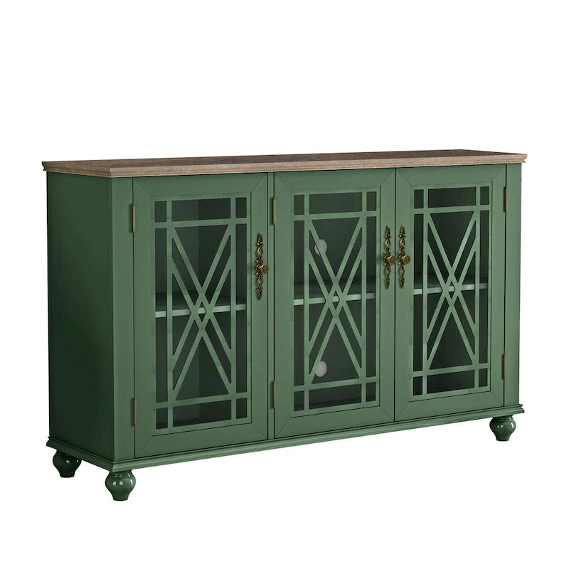 55 Zoll Küchenschrank im Vintage-Stil, Buffet- und Sideboard-Schrank - 55 Zoll Breite