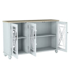 55 Zoll Küchenschrank im Vintage-Stil, Buffet- und Sideboard-Schrank - 55 Zoll Breite