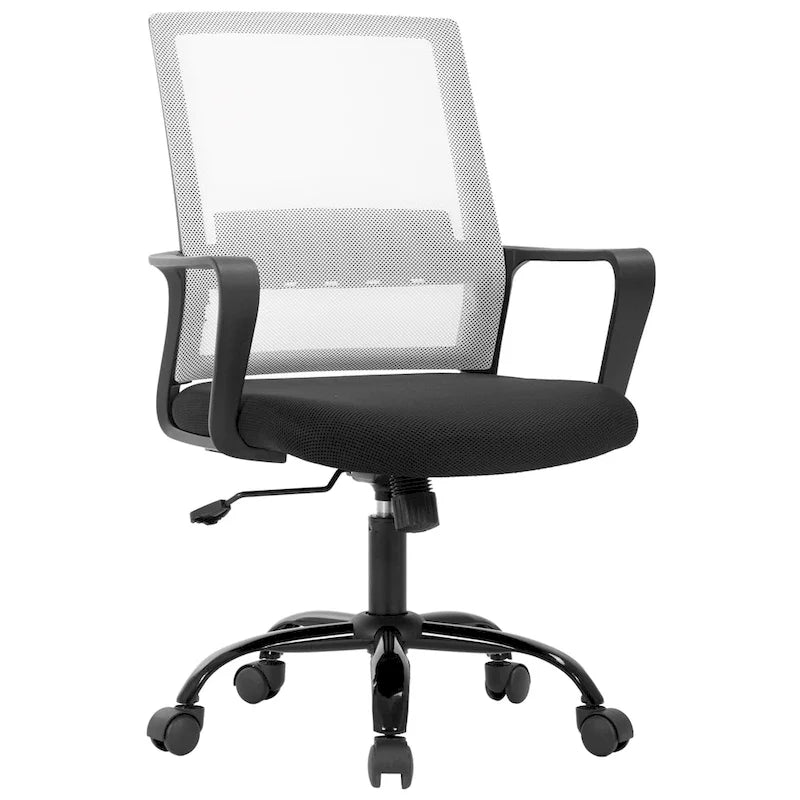 Nowoczesne ergonomiczne obrotowe krzesło biurowe z regulacją wysokości i podparciem lędźwiowym