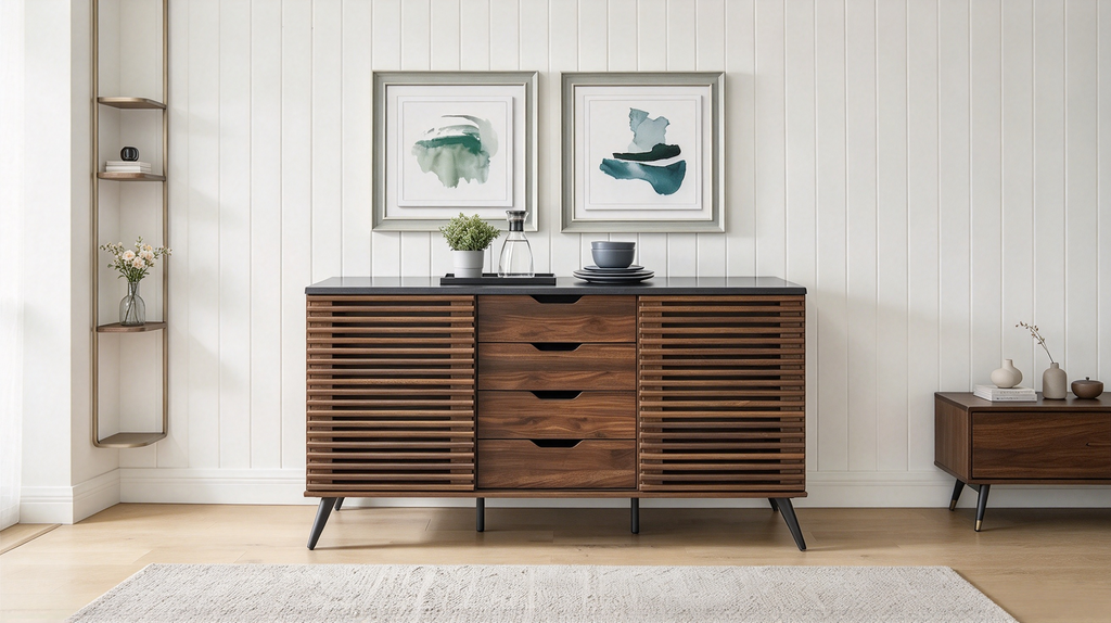 Sliding Slat Door Buffet